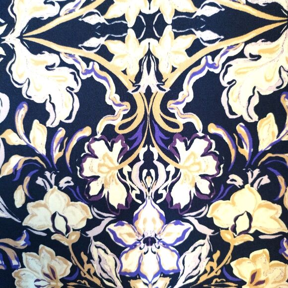 Lane Bryant Stretchy Peasant Blouse Blue Purple 18-20 Boho Popover Fractal - Picture 4 of 6